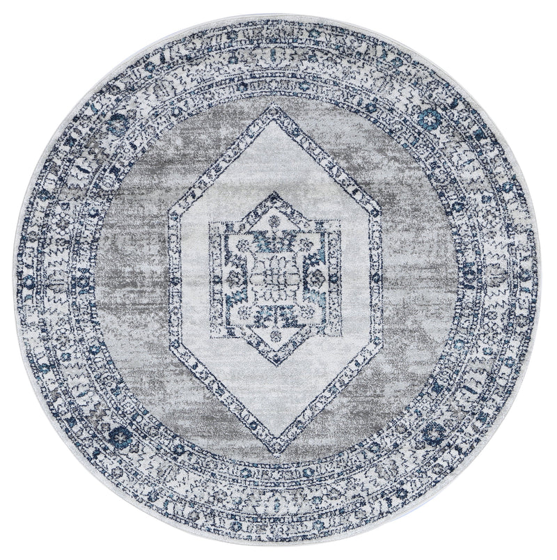 Ligures Navy Cream Ancient Rug 200X290cm