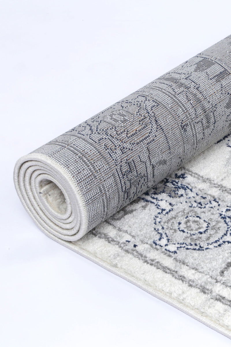 Ligures Grey White Rug 240X330cm