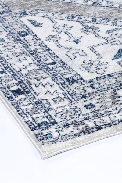 Ligures Navy Cream Ancient Rug 240X330cm