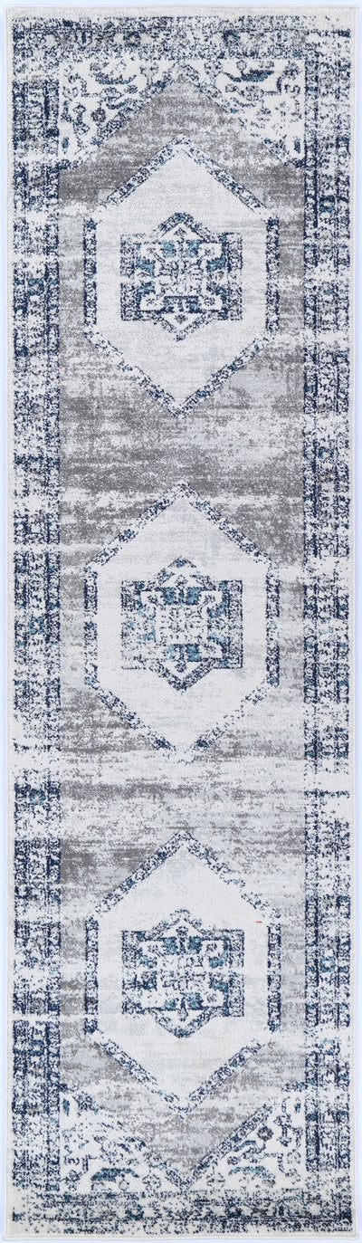 Ligures Navy Cream Ancient Rug 240X330cm