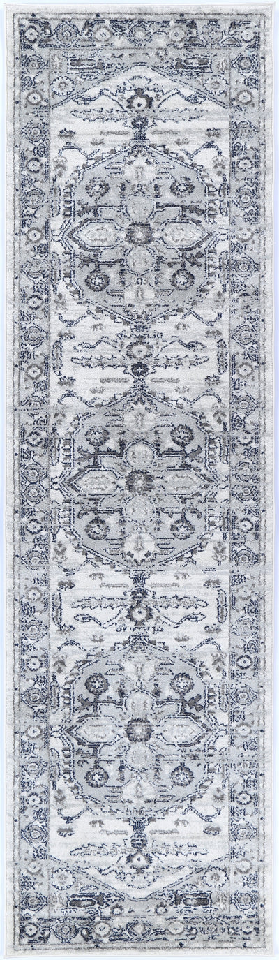 Ligures Grey White Rug 280X380cm