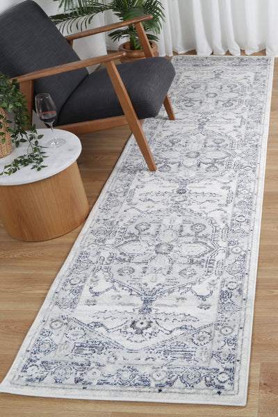 Ligures Grey White Rug 280X380cm