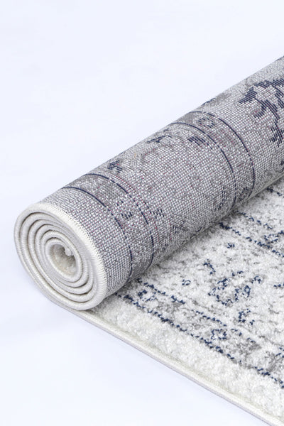 Ligures Cream Navy Floral Rug 280X380cm