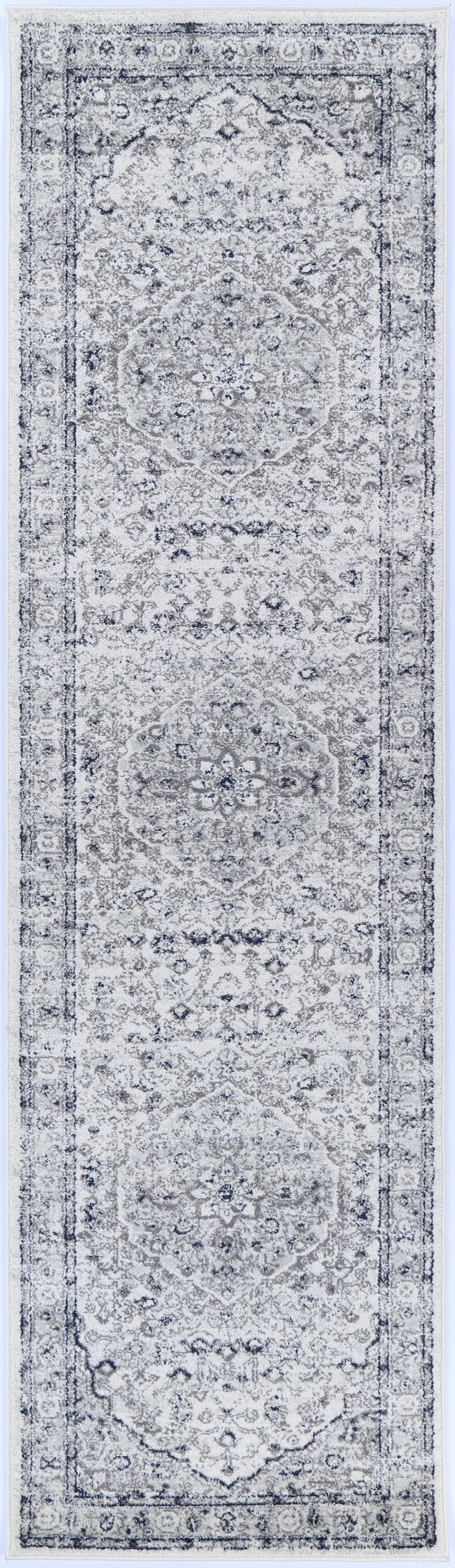 Ligures Cream Navy Floral Rug 280X380cm