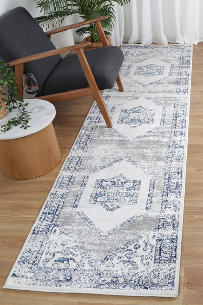 Ligures Navy Cream Ancient Rug 280X380cm