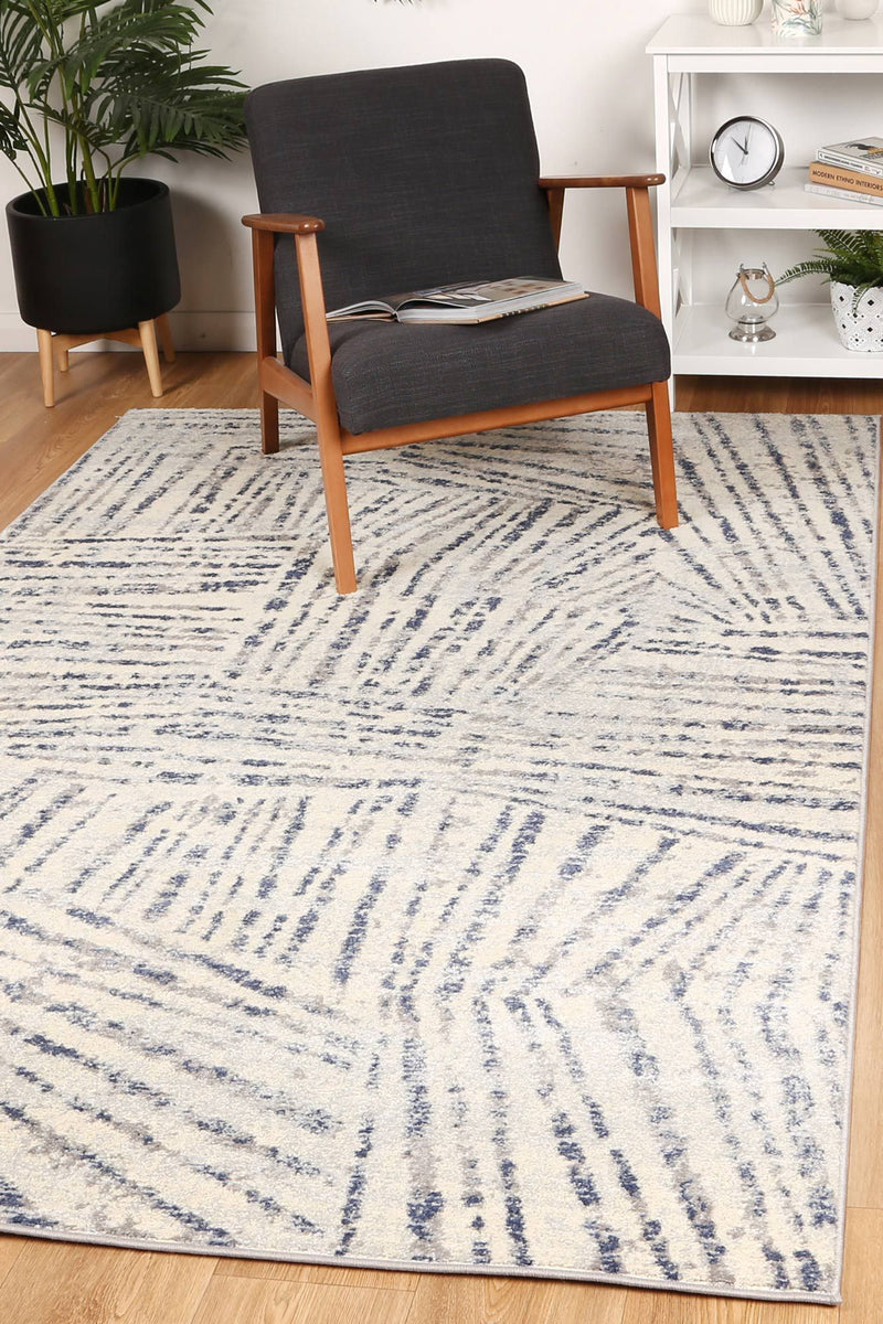 Palermo Vallo Grey Blue Rug 160x230cm