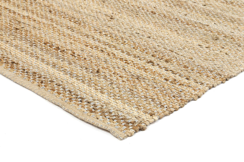 Taj Blue Natural Basket Weave Jute Rug 190x280cm