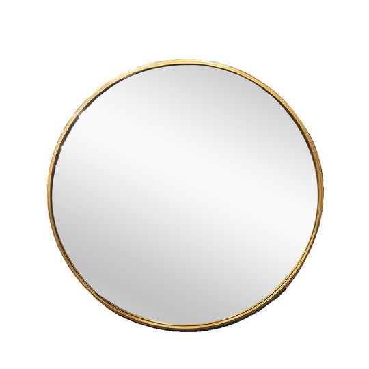 Metal Round Mirror 100cm - Gold