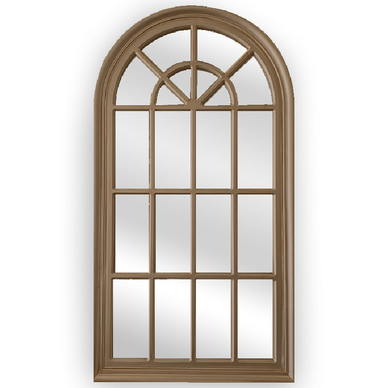 X-Large Window Style Mirror - Taupe Arch 100 CM x 180 CM