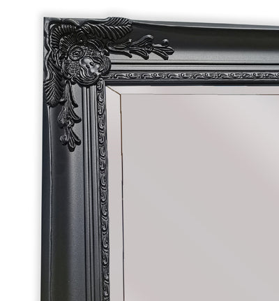 French Provincial Ornate Mirror - Black - Small 80cm x 110cm
