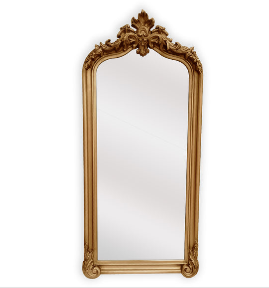 LUX Arch French Provincial Ornate Mirror - Antique Champagne